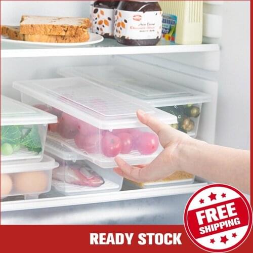 Refrigerator Food Storage Containers with Lids Plastic Kitche Seal Food Separate Freezer Seal Bin For Vegetable Meat Organizer