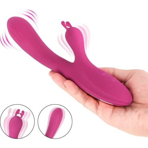 Rabbit Dildo Vibrator Vaginal Pussy Massager 2 Motors 10 Speeds Cute Deer Sex Toys for Women G-Spot Clitoris Stimulator