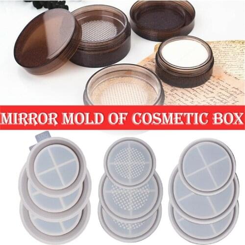 Round Silicone Mold Make Up Storage Box Mould Container Holder Resin Epoxy Casting Mould Containers Making Craft Tool Homedecor