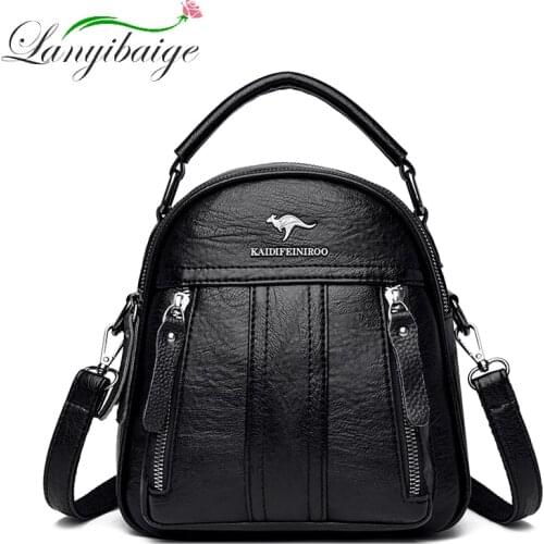 Multifunctional Lady Bag New Fashion Female Small Travel Backpack Elegant Girl Backpack Messenger Bag Simple Leisure Handbag