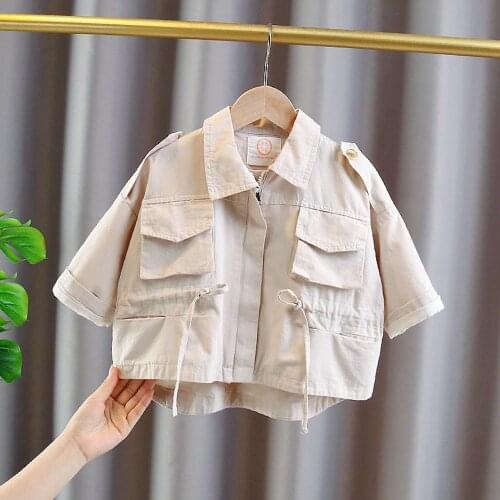 Fashion Autumn Girls Kids Trench Coats Children Baby Infants Long Sleeve Casual Outwear Casaco ADK230