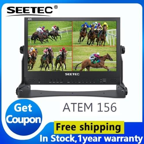 SEETEC ATEM156 15.6 Cal przekaz na żywo dyrektor Monitor z 4 wejście HDMI wyjście Quad podział wyświetlacz dla ATEM Mini