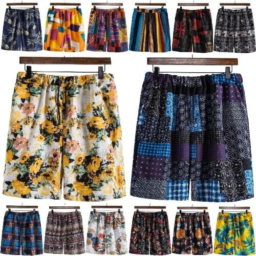 2021 Summer Mens Beachs Shirts-shorts Plus Size Quick-drying Printing Five Points Casual Shorts Loose Big Pants M-5XL