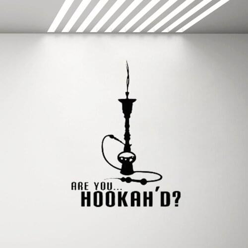 Hookah Wall Decal Home Decor Living Room Lounge Cafe Bar Wall Window Decoration Removable Vinyl Stickers Poster G347