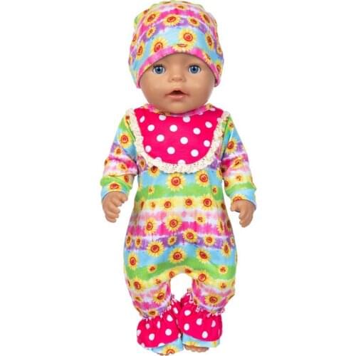 2021 New Pattern Printed Jumpsuit Fit 18Inch American 43cm Baby Doll Clothes Accessories,Girls Toys,Generation