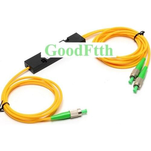 Optical Splitter Coupler FBT PLC 1X2 FC/APC SM Cable 1-1.5m Customized Ratio GoodFtth