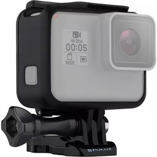 PULUZ ABS Plastic Housing Shell Frame Mount Protective Case Cage with Pedestal and Long Screw for GoPro HERO(2018) /7 Black /6