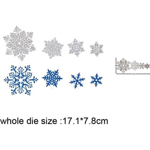 Christmas dies 4pcs Snowflake Metal Cutting Dies for DIY Scrapbooking die cut Embossing Album Card Making Stencils dies new 2020