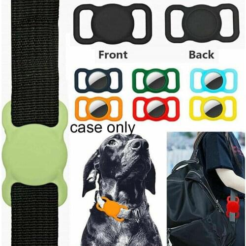 Pet Silicone Protective Case For Apple Airtag GPS Finder Dog Cat Collar Loop For Apple Locator Tracker Anti-lost Device