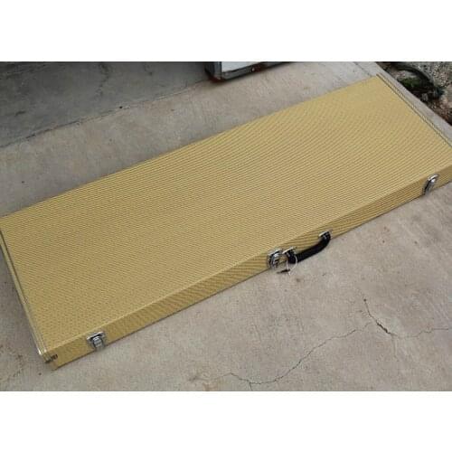 Universal Yellow Rectangular Electric Guitar/Bass Hardcase,Size/Logo/Color Can Be Customized as Required