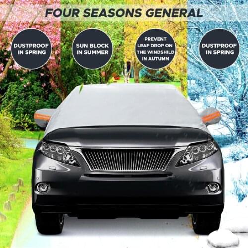 Universal Car Accessories Windshield Snow Cover with Mirror Covers Front Windshield Sunshade Weather-Resistant Cover