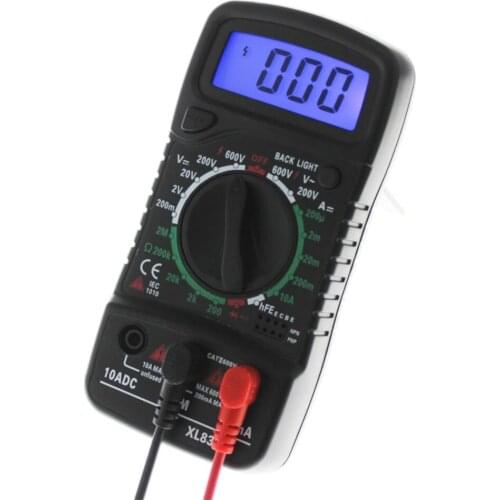 LCD Digital Multimeter Ammeter Voltmeter Ohmmeter Electric Handheld Multitester AC/DC Volt Amp Ohm Meter Tester Diagnostic Tool