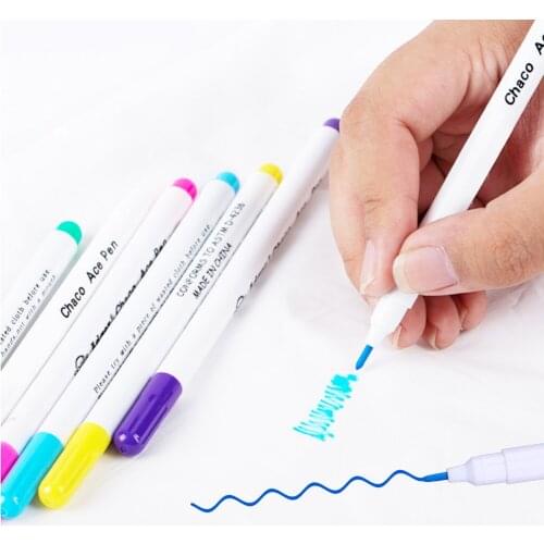 1/6pcs DIY Ink Disappearing Fabric Marker Pen Cross Stitch Water Erasable Pen Dressmaking Tailors Pen for Quilting Sewing Tools
