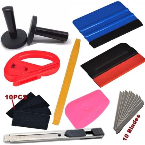 10 in1 Car Wrap Application Tool 3M Blue Felt Edge Decals Sticker Vinyl Squeegee