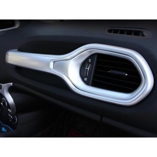 2015 2016 2017 Car Copilot Handrail Frame Panel Cover Trim Shell Car Accessories Decoration Sticker ABS Matte for Jeep Renegade