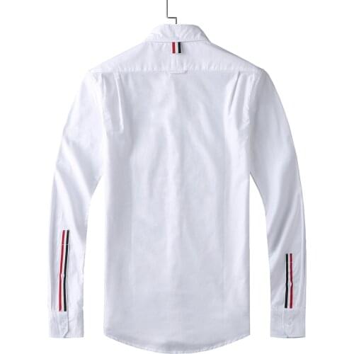 2021 Autumn Luxury Women Blouse Men Shirt Casual Long Sleeve Cotton Oxford Top Fashion Korean Spring Soft High Quality Browne