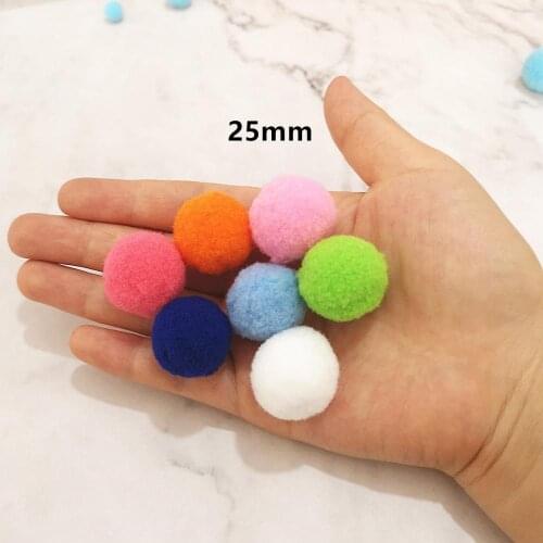 25mm 30 pcs Multicolor Pom Pom Balls For Hats/Cap /Scarf/Gloves/Keychain/Hair Bow/Jewelry Making