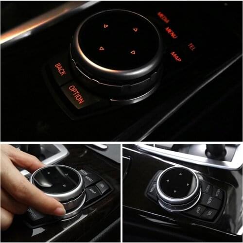 Car Multimedia Button Cover Button Frame Knob for BMW 1 3 5 7 Series X1 X3 F25 X5 F15 X6 16 F30 F10 F07 E90 F11 E70 E71