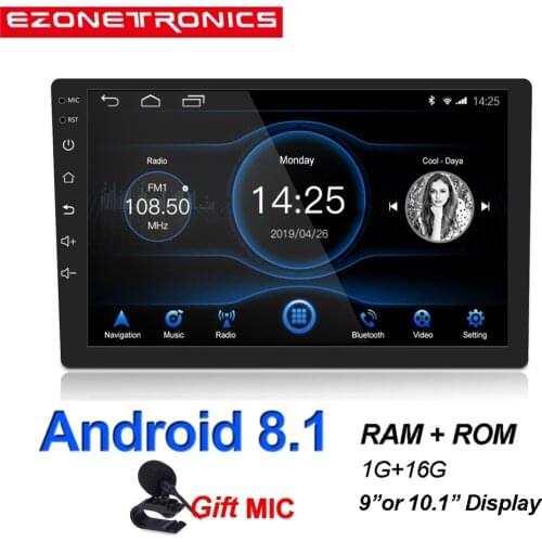 New2019 Android 8.1 GPS Navigation Car Radio Car Stereo 9 or 10.1inch 2.5D Touch Wifi Bluetooth4.0 Audio Player Mirror Link RDS