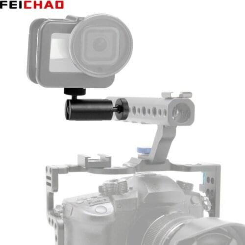 Feichao Aluminum Alloy Magic Arm Dual Ball Head Mount Bracket 1/4" for Gopro 8 for DJI Action Cameras Tripod Adapter