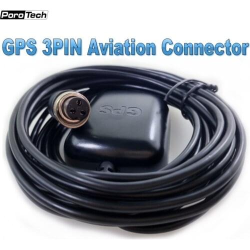 GPS DVR aviation connector MTK 3329 chipset GPS 3PIN antenna for DVR GS-216 G-mouse Gps receiver with RS232