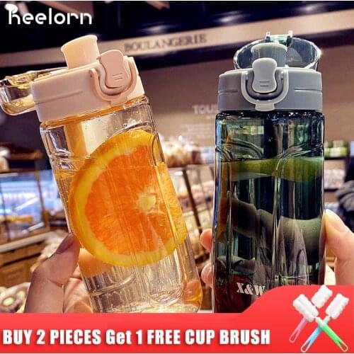 Keelorn 350ML Thermal Water Bottle Infuser Clear Sport Gym Bottle Kids Plastic Cute Outdoor Gourde Verre Water Drinking Teacup