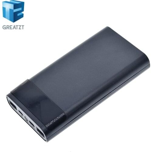 GREATZT Portable 5V 6x18650 Power Bank Battery Box Shell Case DIY Type-C Micro USB Fast Charging Mobile Phone Charger Box Case