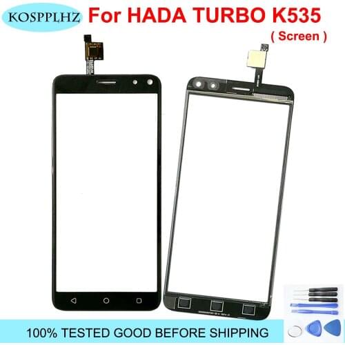 KOSPPLHZ 100% New For HADA TURBO K535 K 535 Touch Screen Outer Glass Panel Lens High Quality Repair Panel + Tools + Adhesive