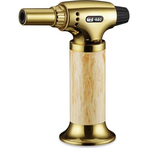 Culinary Torch Lighter Refillable Flamethrower Kitchen Cooking Torch with Adjustable Flame Safety Lock for BBQ Crafts SA