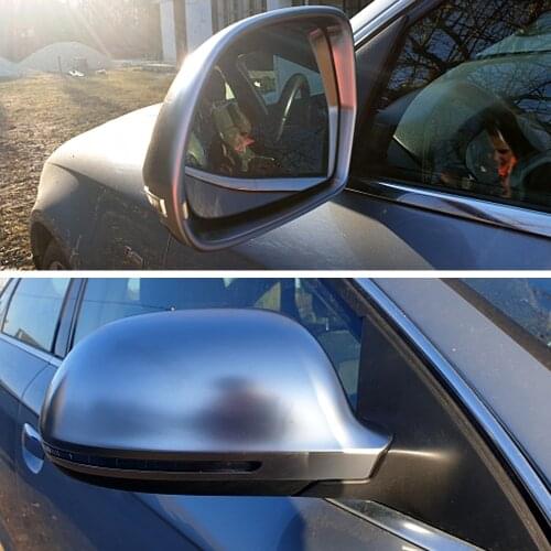 For Audi A4 B8 A6 C6 A5 8T Q3 A3 8P Matt Chrome Mirror Cover Rearview Side Mirror Cap S Line