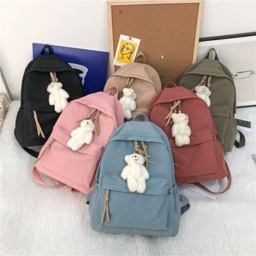 Fashion Female Bookbag Nylon Women Backpack for Teenagers Girl College Men Girls School Bag Student Travel Book Bags