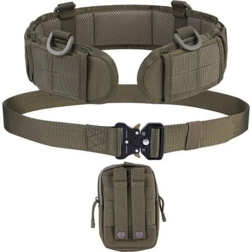 2021 New Men Nylon Waistband Bags Army Style Combat Belts Waist Bag Quick Release Tactical Belt Fashion Outdoor Waist Trainer