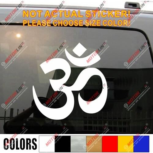 Yoga Om Ohm Car Decal Sticker Hindu India ,choose size and color