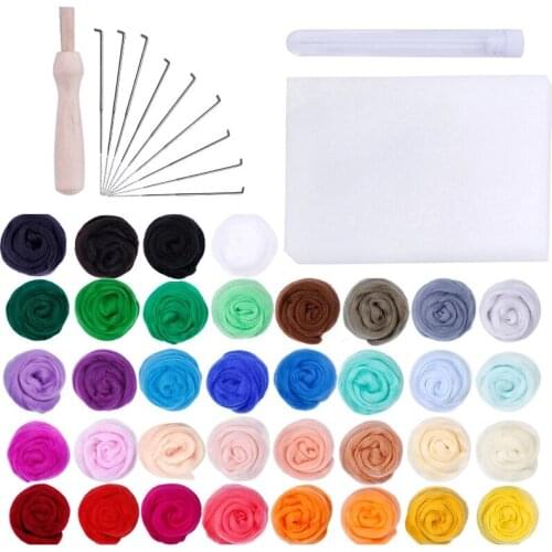 Nonvor 36 Colors 3g 66S Pure Australian Wool Mixed-color Felt Wool Fiber Wool Felt Handmade DIY