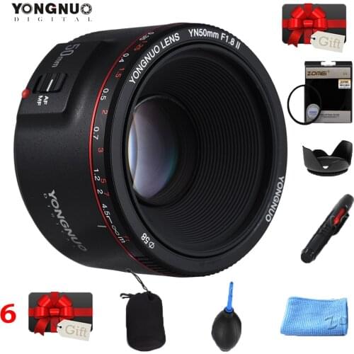 YONGNUO YN50mm F1.8 Lens YN50mm F1.8 II Lens EF 50mm for Canon Large Aperture Auto Focus Lenses For 700D 750D 800D 5D Mark II IV
