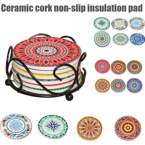 6pcs Premium Design Coasters for Glasses Cups Vases Candles on Your Wood Glass or Stone Dining Table OW