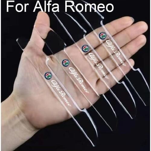 4pcs car door anti-collision strip decoration modification For Alfa Romeo 159 147 156 Spider GT Giulia Mito Giulietta