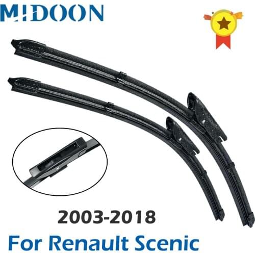 MIDOON Wiper Blades for Renault Scenic Fit Slider / Bayonet Arms Model Year from 2003 to 2018