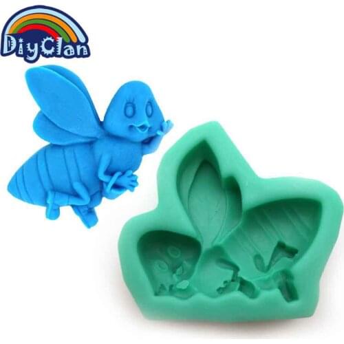 Big Bee Shape Chocolate Silicone Mold For Cake Pudding Jelly Dessert Mould Bee Style Chocolate Soap Mold S0372MF