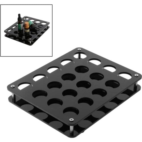 Essential Oils Storage Rack, Acrylic Essential Oils Nail Polish Display Holder for 20 Pcs 10ml Bottles, Balck
