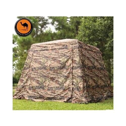 Ultralarge 5-8 Person Use Half Automatic Double Layer Camouflage Camping Tent Large Gazebo Sun Shelter