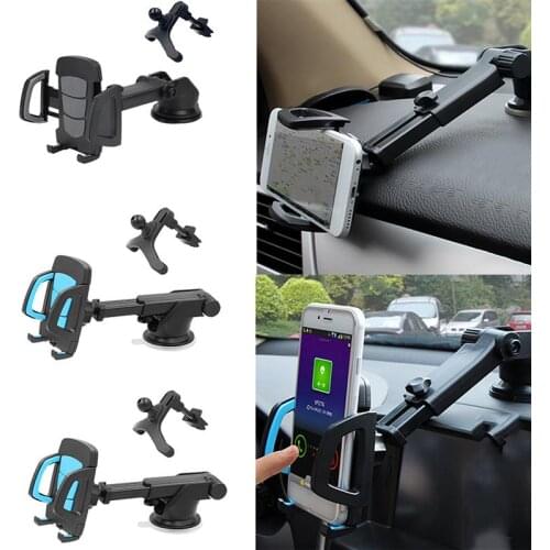 3 in 1 Universal Car Phone Holder Air Vent Dashboard Windshield Mount Adjustable 360 Rotation Suction Phone Stand