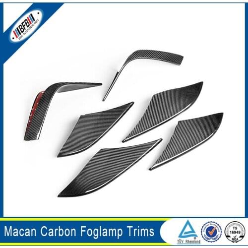 Exterior Accessories Fog Lamp Trims For Macan 2014up 6pcs