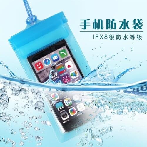 Drawstring Bag PVC Waterproof Mobile Phone Bag Drifting Swimming Diving Touchable Mobile Phone Case Wholesale