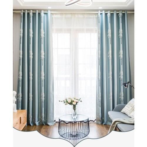 New Chinese Elegant Snowflake Jacquard Yarn-Dyed Curtain Shade Curtain Custom Bedroom Living Room Vintage Fresh