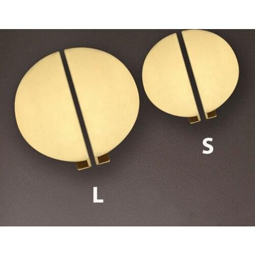 1 Set Semicircle Solid Brass Cabinet Knobs and Handles Drawer Furnitures Cupboard Wardrobe Knobs Book Cabinet Door Pull