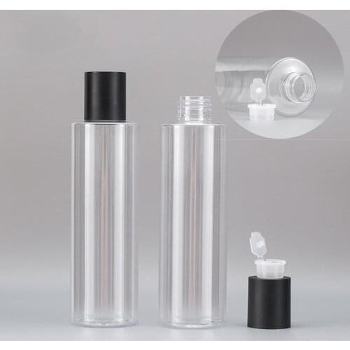 100ml/120ml/150ml/200ml/250ml Empty Pet Bottle Transparent Flip Lid Lotion Bottles Refillable Bottle Empty Plastic Sample Bottle