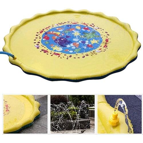 170CM Swimming pool baby wading kiddie squirt fun pool outdoor spray mat for Lawn Beach Play Game Sprinkler Mat