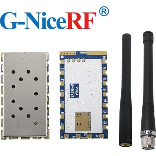 2PCS SA818-U 1W RDA1846S UHF Band 400-480MHz Analogue Voice Transceiver Module +Rob Antennas