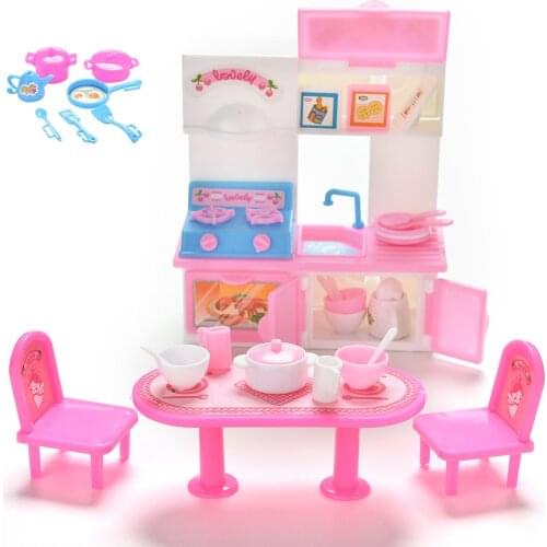 7/20 Pcs/Set Doll Accessories DIY Play house Mini Simulation Tableware Dolls Kitchen puzzle creative Toys For